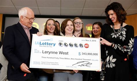 mrs lerynne west powerball winner|Iowa Powerball winner claims $343.9 million check .